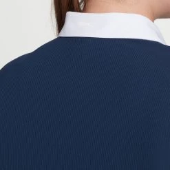 Slazenger Women's Ribbed Sleeveless Golf Polo Navy -Golf Apparel Shop unnamed file 5406