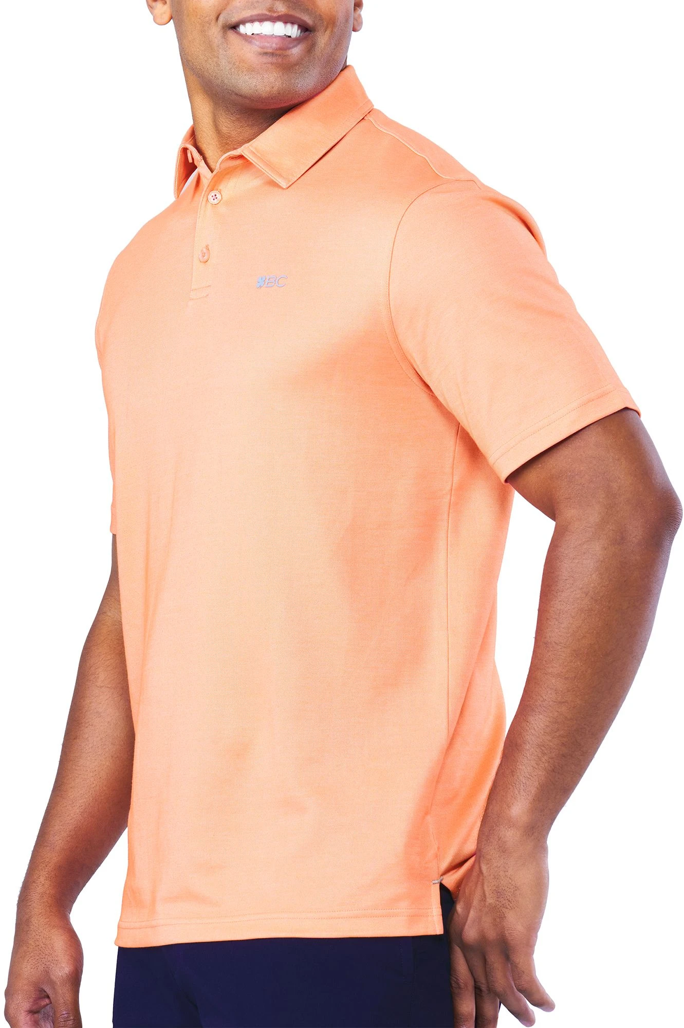 Black Clover Men's Supreme Golf Polo Red Peach 5 Black Clover Men's Supreme Golf Polo Red Peach - Image 3