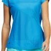 Adidas Women's Jacquard Golf Polo Blue Rush -Golf Apparel Shop unnamed file 5670