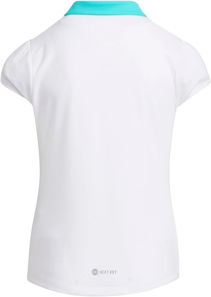 Adidas Girls'HEAT.RDY Golf Polo Black 4 Adidas Girls'HEAT.RDY Golf Polo Black - Image 2