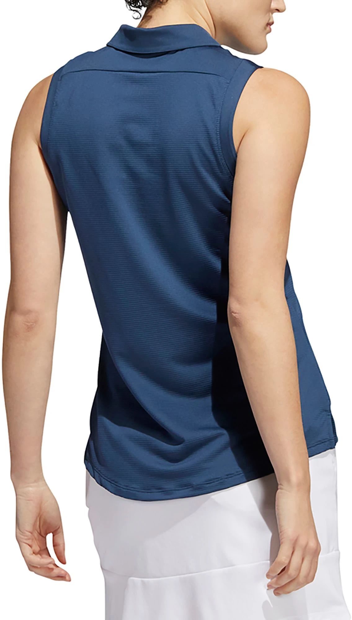 Adidas Women's Sleeveless Golf Polo Crew Navy 5 Adidas Women's Sleeveless Golf Polo Crew Navy - Image 3
