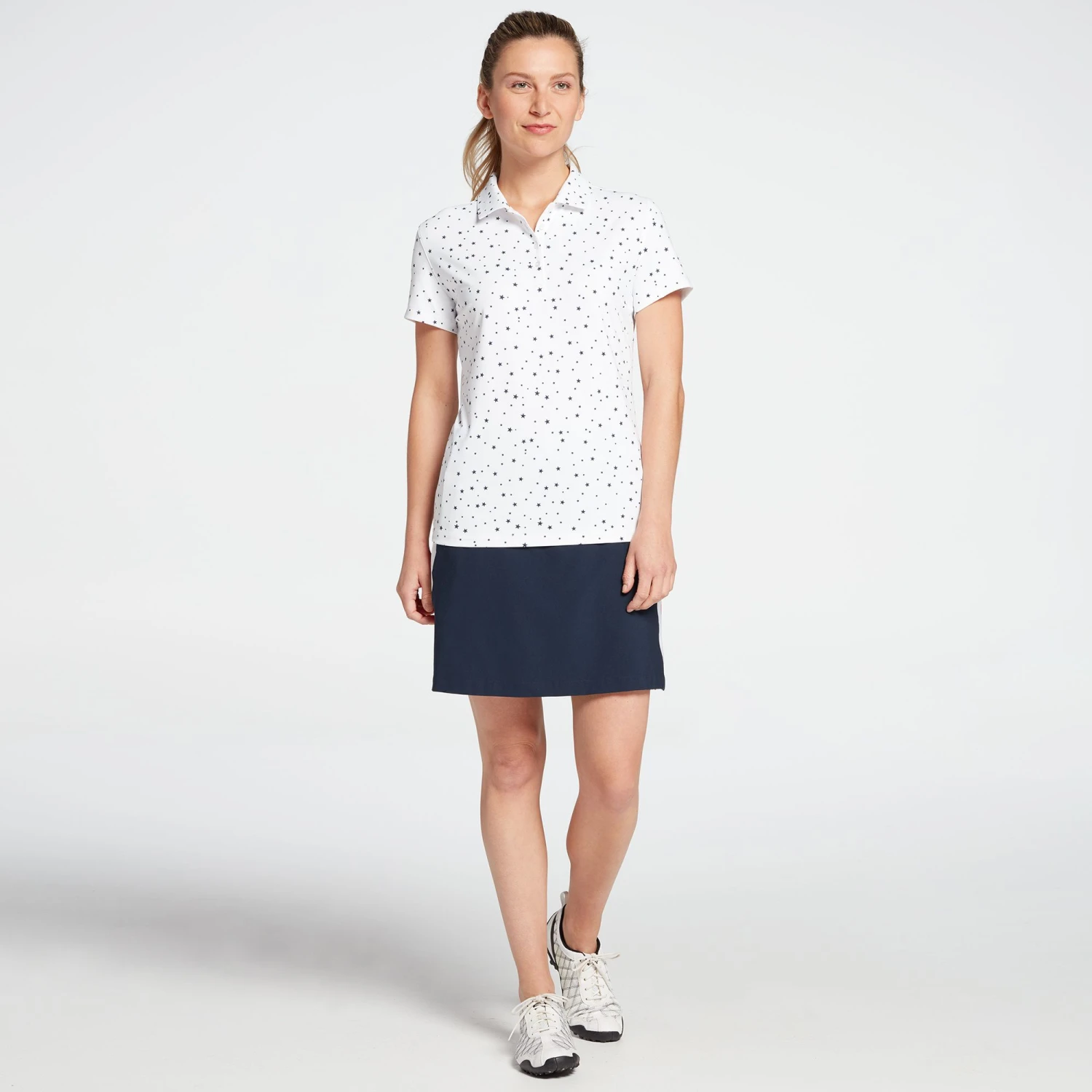 Lady Hagen Women's USA Mini Star Golf Polo Mini Star White 4 Lady Hagen Women's USA Mini Star Golf Polo Mini Star White - Image 2