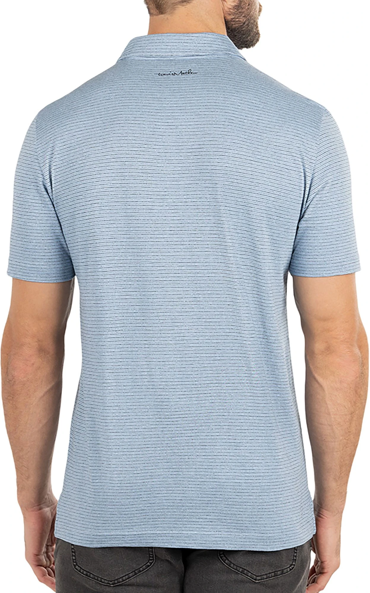 TravisMathew Men's Soho Golf Polo Faded Denim 4 TravisMathew Men's Soho Golf Polo Faded Denim - Image 2