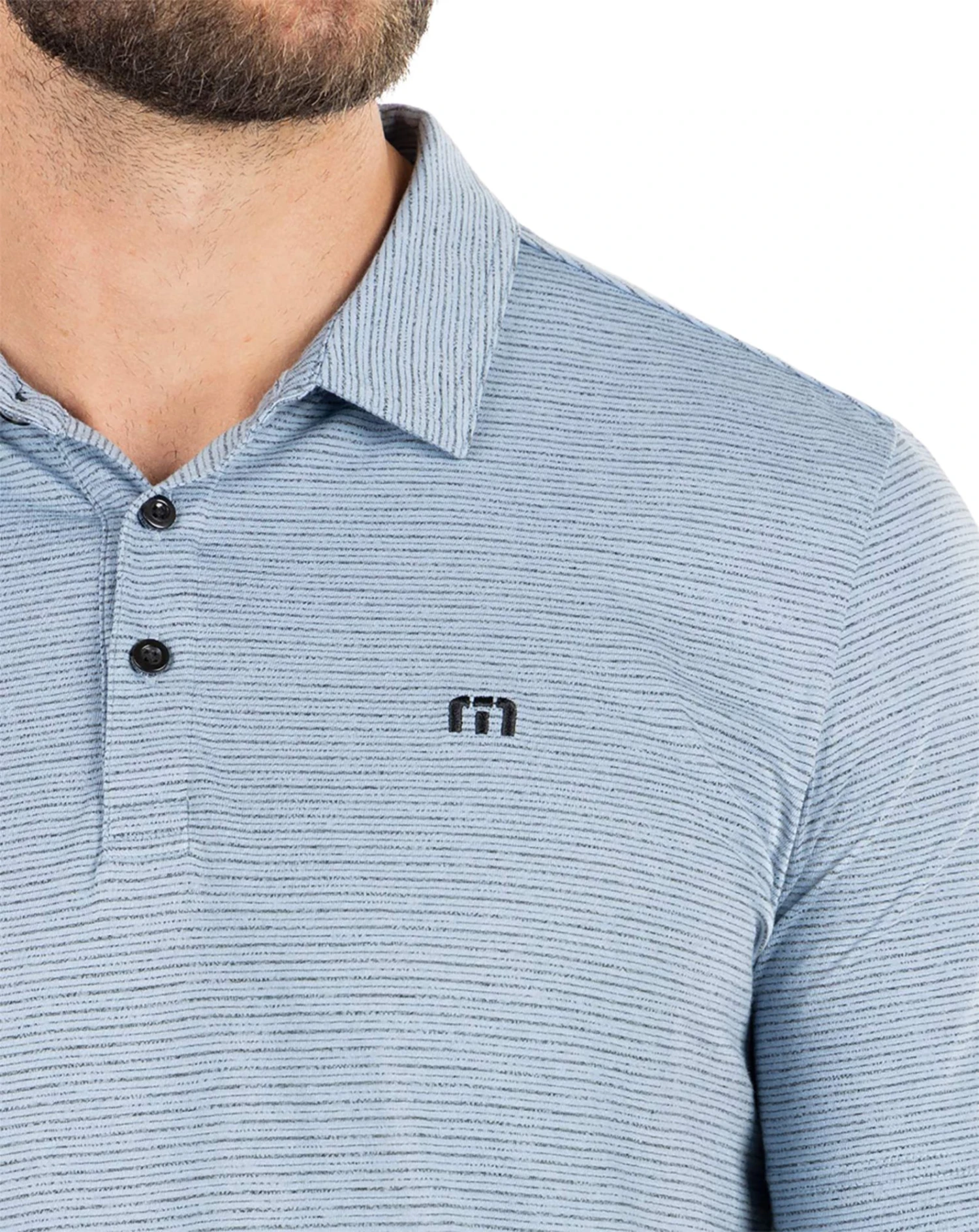 TravisMathew Men's Soho Golf Polo Faded Denim 6 TravisMathew Men's Soho Golf Polo Faded Denim - Image 4