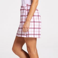 Lady Hagen 16" Woven Golf Skort For Women Clubhouse Plaid Pink 10 Lady Hagen 16" Woven Golf Skort For Women Clubhouse Plaid Pink -Golf Apparel Shop unnamed file 585