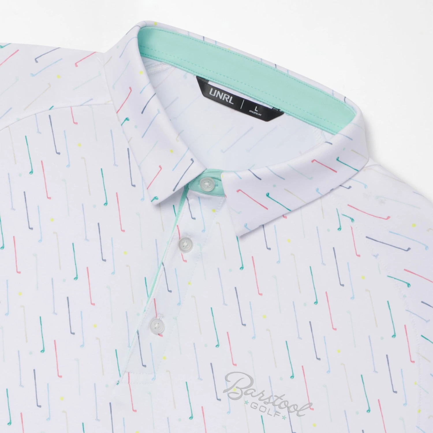Barstool Sports Men's Golf Back 2 Basic Polo White 4 Barstool Sports Men's Golf Back 2 Basic Polo White - Image 2