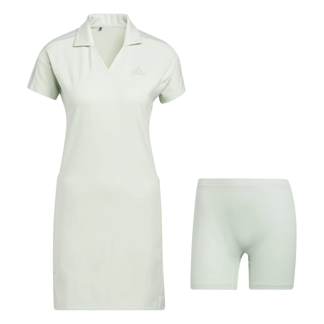 Adidas Women's 3 Stripes Golf Dress Linen Green 9 Adidas Women's 3 Stripes Golf Dress Linen Green - Image 7