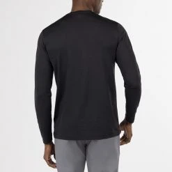 TravisMathew Men's Playlist Long Sleeve Golf T-Shirt Black -Golf Apparel Shop unnamed file 5960
