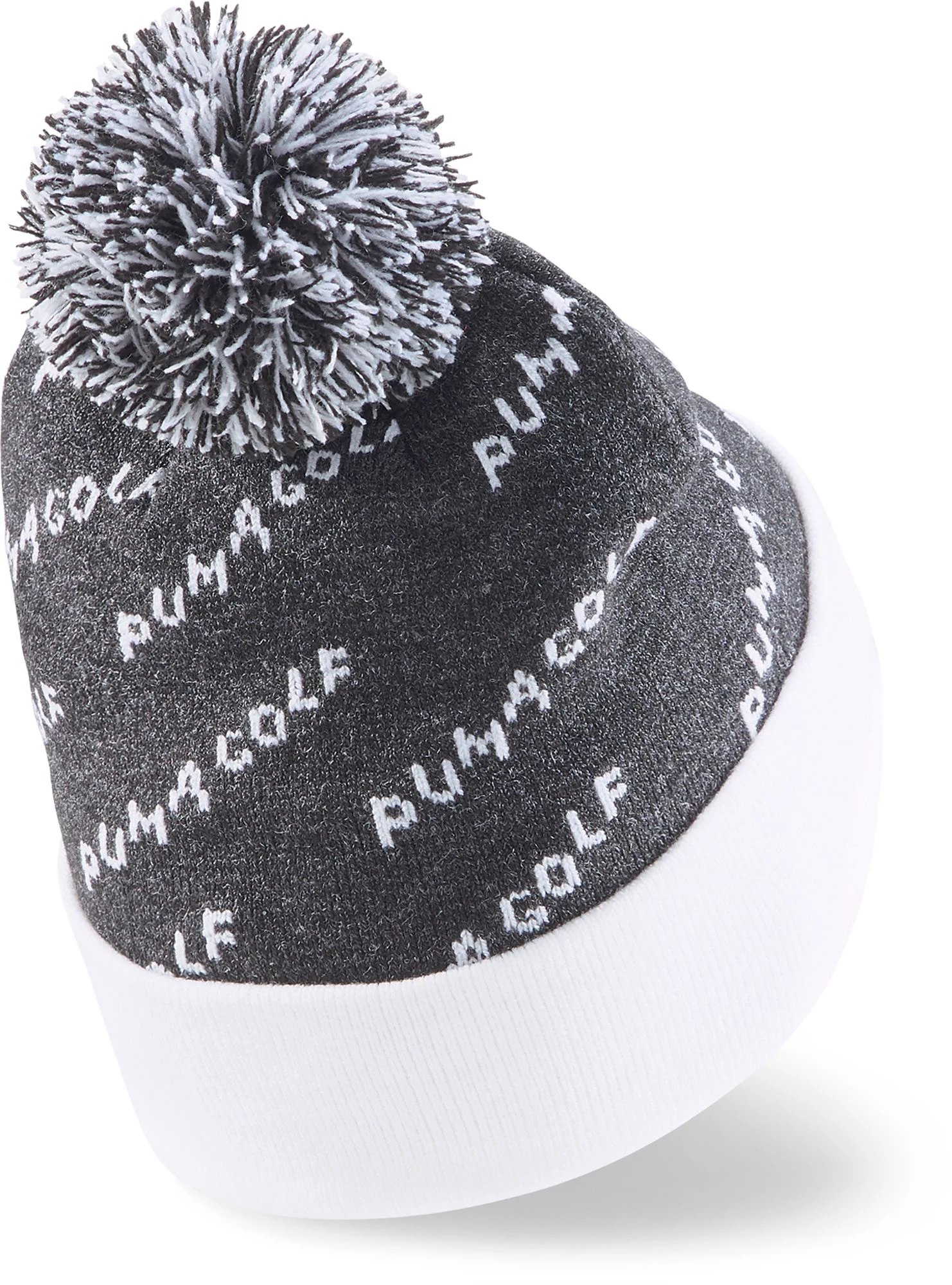 PUMA Men's Golf P Removable Pom Beanie Blue/white 5 PUMA Men's Golf P Removable Pom Beanie Blue/white - Image 3