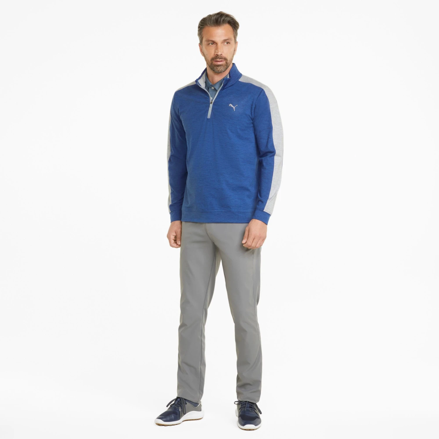 PUMA Men's Cloudspun T7 Golf 1/4 Zip 2.0 Quietshadeheathrgrnryhthr 4 PUMA Men's Cloudspun T7 Golf 1/4 Zip 2.0 Quietshadeheathrgrnryhthr - Image 2