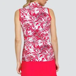 Tail Women's Yanira Sleeveless Golf Polo Summer Leaves/onyx -Golf Apparel Shop unnamed file 6068