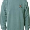Barstool Sports Men's Golf Tiger Embroidered Golf Crewneck Sweatshirt Green