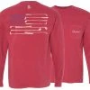 Barstool Sports Men's Golf Flag Long Sleeve Pocket T-shirt Red