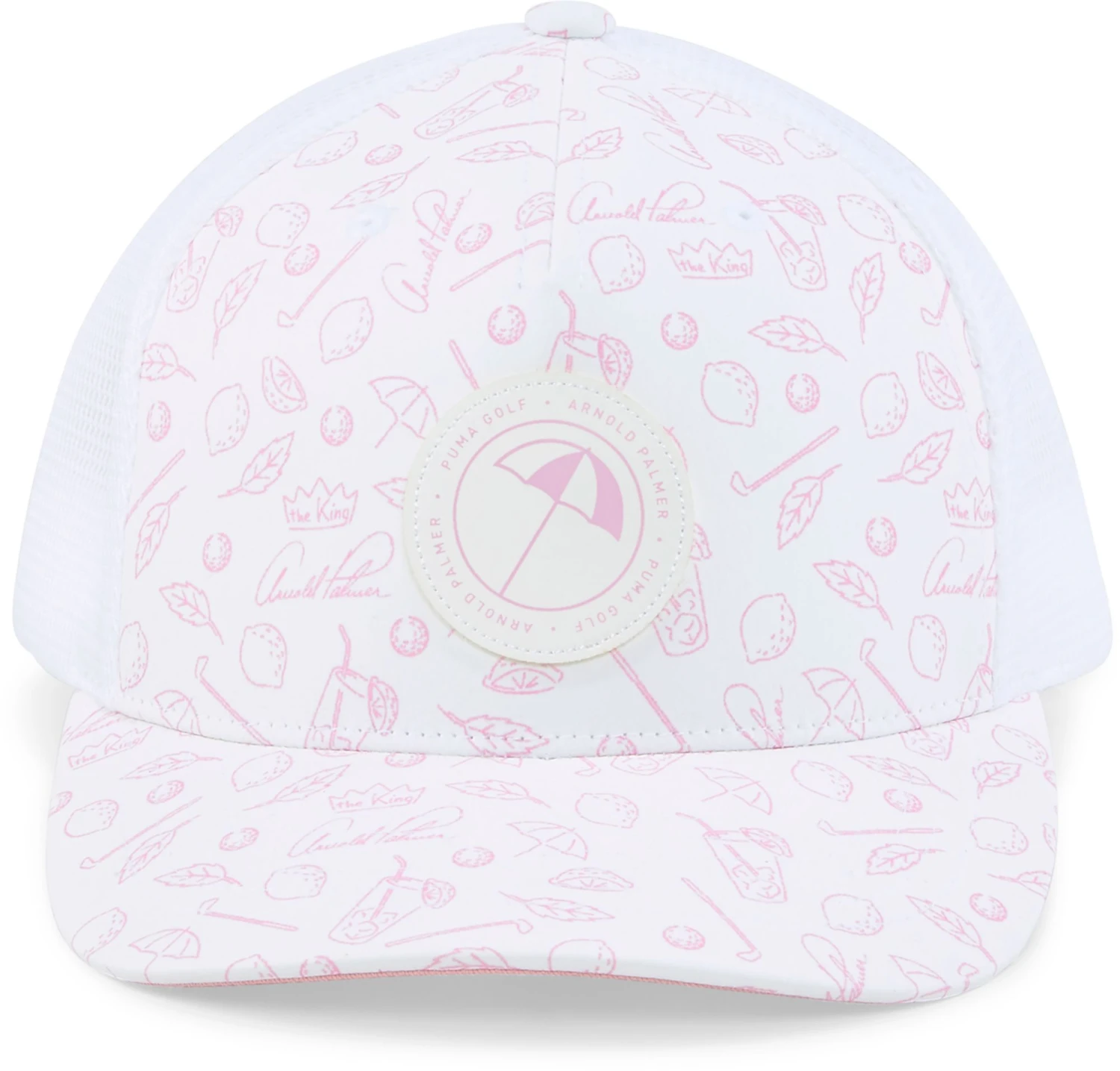 PUMA Men's Golf Arnold Palmer King Snapback Hat White/pink 4 PUMA Men's Golf Arnold Palmer King Snapback Hat White/pink - Image 2