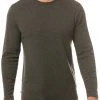 TravisMathew Men's Cloud Waffle Crew Long Sleeve Golf T-Shirt Charcoal -Golf Apparel Shop unnamed file 6150