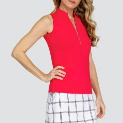 Tail Women's Katrin Sleeveless Golf Polo Begonia -Golf Apparel Shop unnamed file 6162