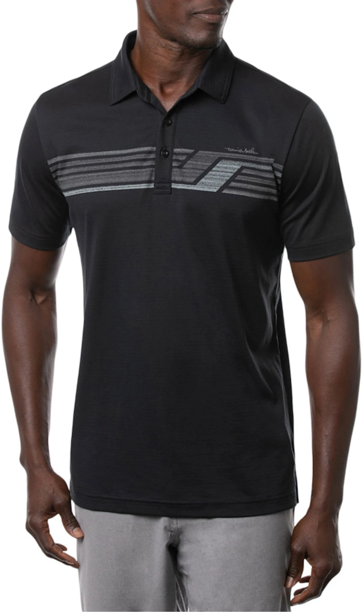TravisMathew Men's River Basin Golf Polo Black 3 TravisMathew Men's River Basin Golf Polo Black