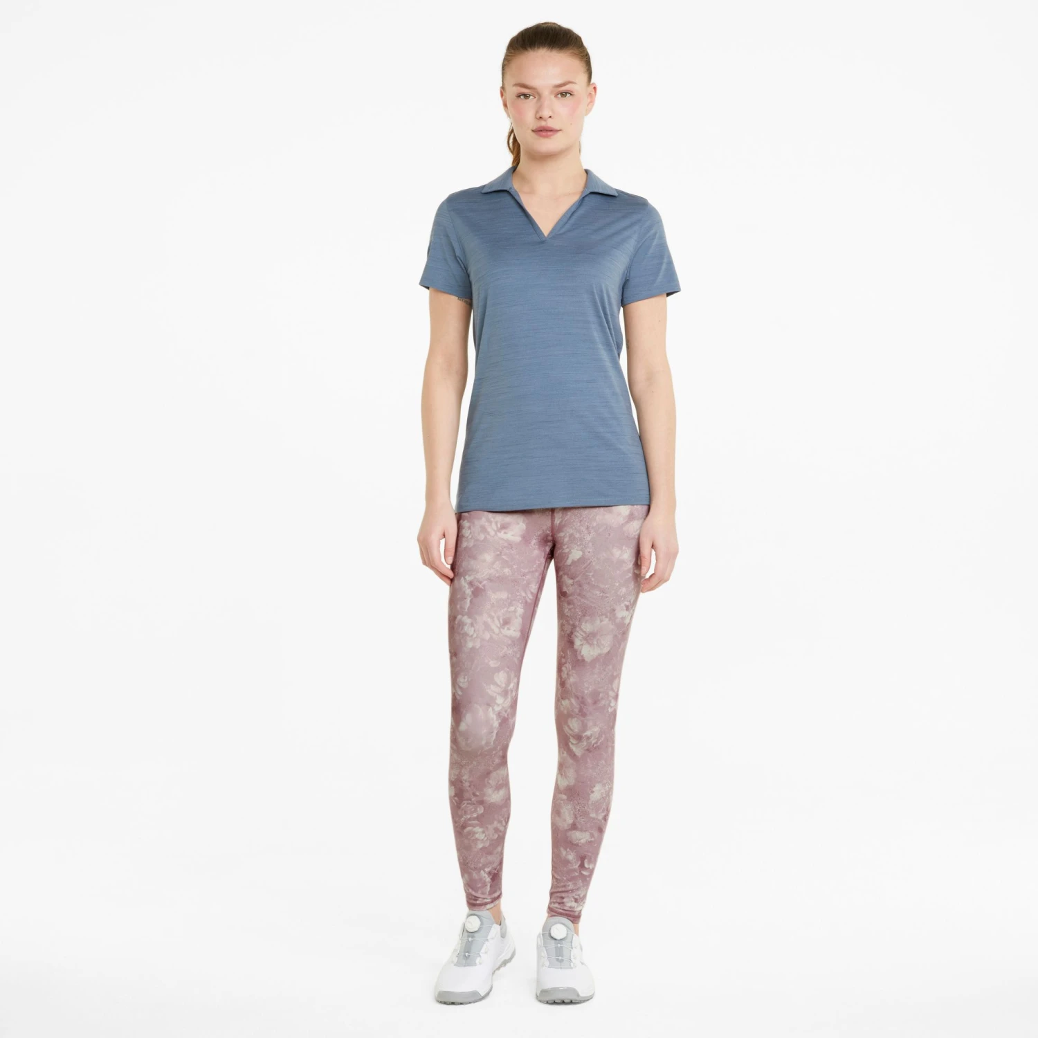 PUMA Women's Printed Golf Leggings Pale Grape 4 PUMA Women's Printed Golf Leggings Pale Grape - Image 2