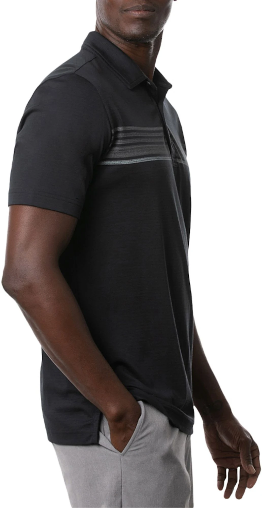 TravisMathew Men's River Basin Golf Polo Black 5 TravisMathew Men's River Basin Golf Polo Black - Image 3