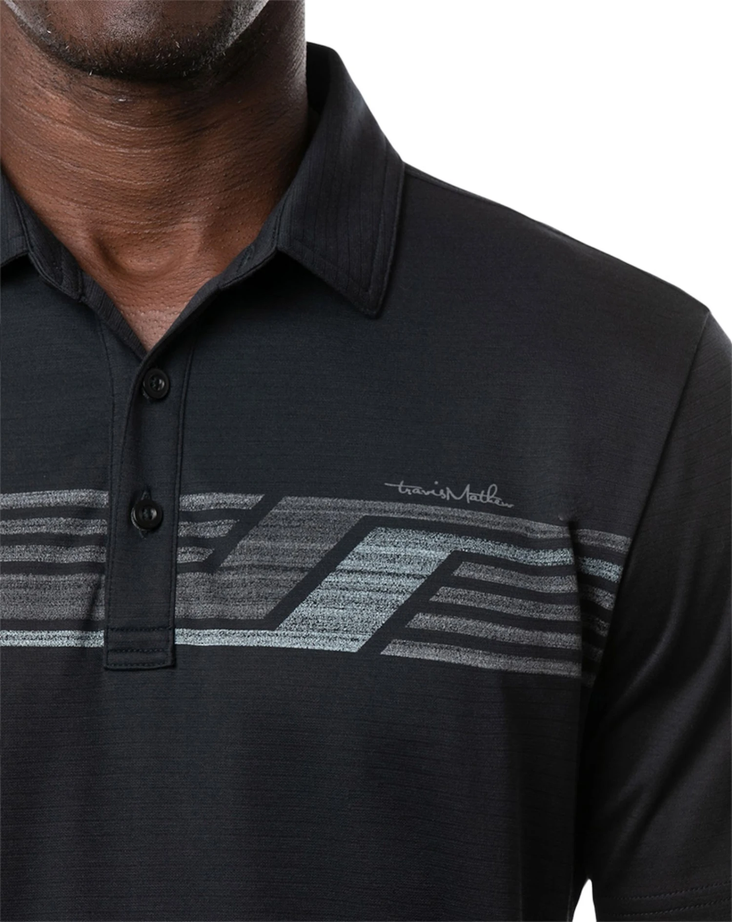 TravisMathew Men's River Basin Golf Polo Black 6 TravisMathew Men's River Basin Golf Polo Black - Image 4