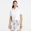 CALIA Women's Pique Cropped Short Sleeve Golf Polo Pure White -Golf Apparel Shop unnamed file 625