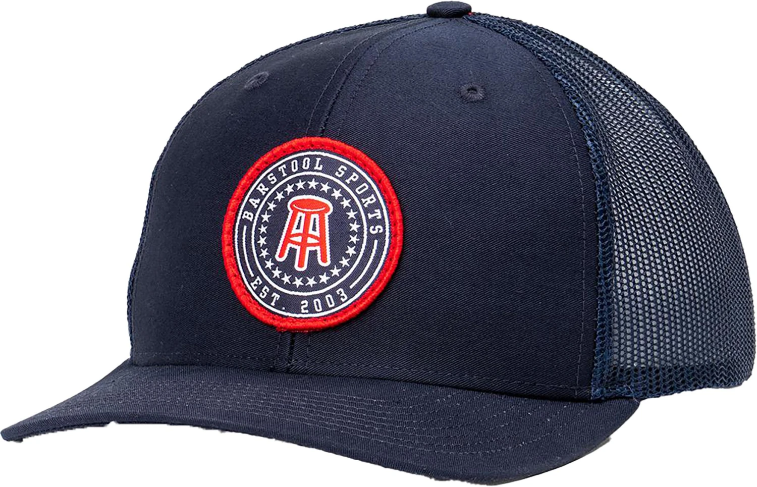 Barstool Sports Men's Mesh Patch Golf Hat Navy/red 3 Barstool Sports Men's Mesh Patch Golf Hat Navy/red