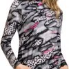 Jamie Sadock Women's Sunsense Storm Print Golf Top Jet -Golf Apparel Shop unnamed file 6355