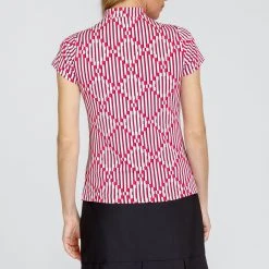 Tail Women's Andie Short Sleeve Golf Polo Illusion Geo -Golf Apparel Shop unnamed file 6468