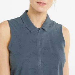 PUMA Women's Sleeveless 1/4 Zip Bouquet Golf Dress Evening Sky/navy Blazer -Golf Apparel Shop unnamed file 6473