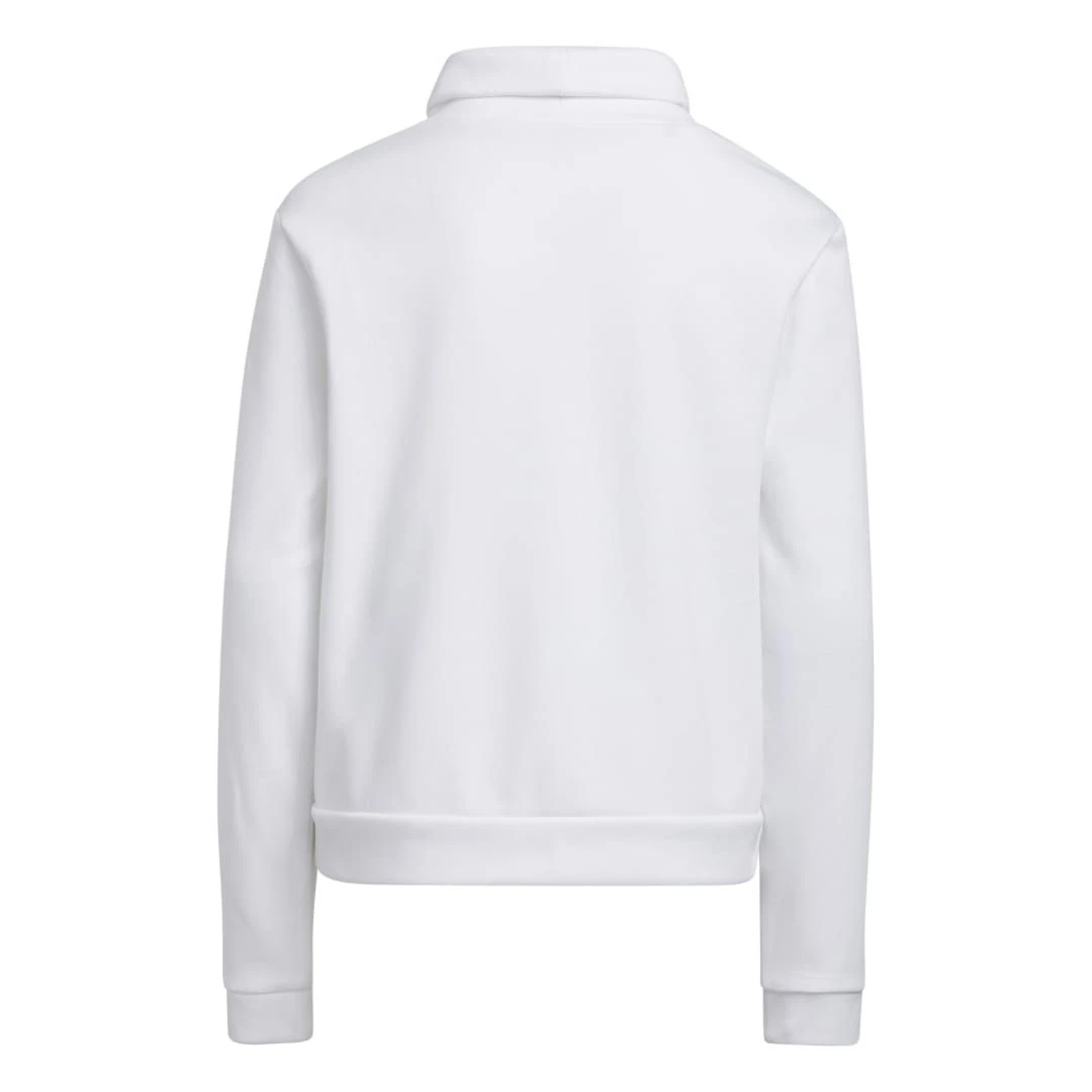 Adidas Girls' Mock Neck Golf Sweatshirt White 4 Adidas Girls' Mock Neck Golf Sweatshirt White - Image 2