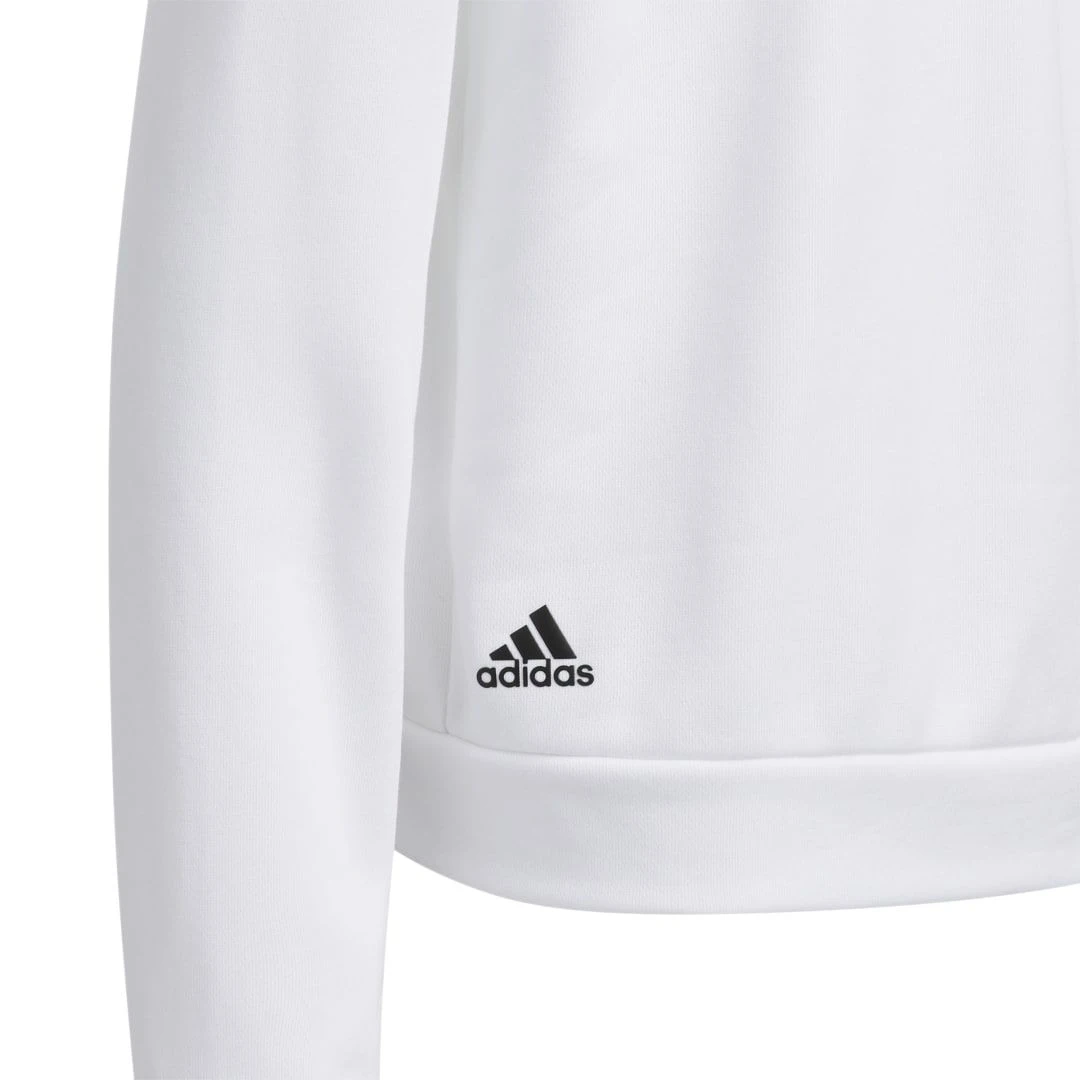 Adidas Girls' Mock Neck Golf Sweatshirt White 5 Adidas Girls' Mock Neck Golf Sweatshirt White - Image 3