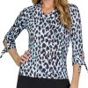 Tail Women's PALESA 18" Sleeve Golf Top Leopard Coast -Golf Apparel Shop unnamed file 6515