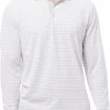Sansoleil Men's Soltek Ice Long Sleeve Stripe Polo White/melon -Golf Apparel Shop unnamed file 6598