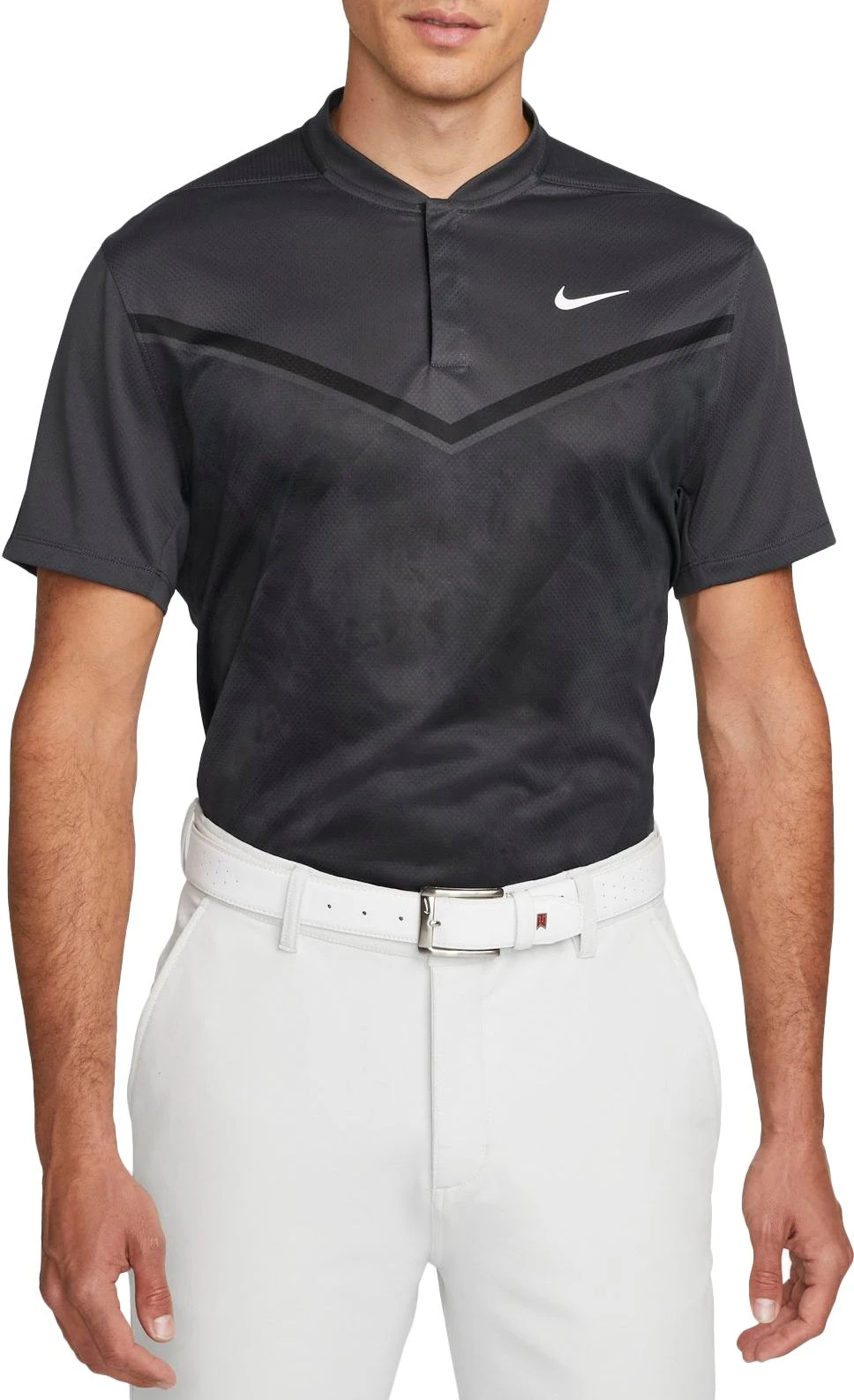 Nike Men's Dri-FIT ADV Tiger Woods Blade Collar Golf Polo Dk Smoke Grey 3 Nike Men's Dri-FIT ADV Tiger Woods Blade Collar Golf Polo Dk Smoke Grey