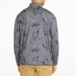 PUMA Men's CLOUDSPUN Lowlands Golf 1/4 Zip Quiet Shade Heather -Golf Apparel Shop unnamed file 6682