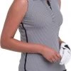 EP Pro Women's Sleeveless Mixed Stripe Golf Polo Black Multi -Golf Apparel Shop unnamed file 6748