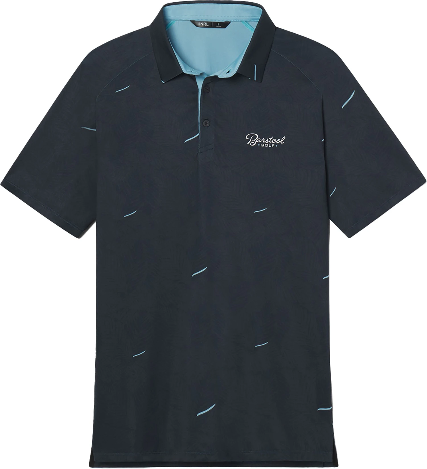 Barstool Sports Men's Jungle Golf Polo Charcoal/blue 3 Barstool Sports Men's Jungle Golf Polo Charcoal/blue