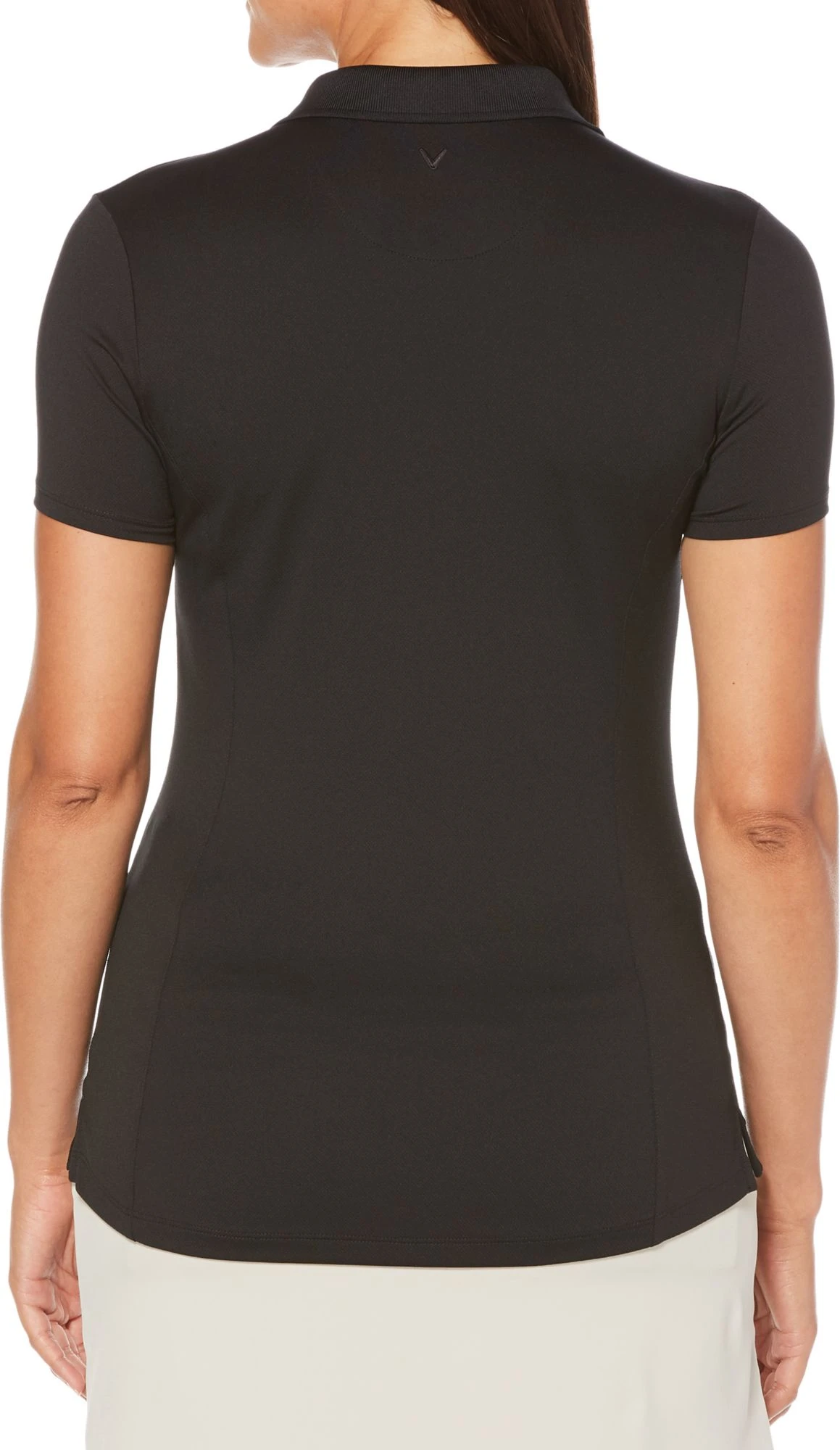 Callaway Women's Core Solid Micro Hex Golf Polo Peacoat 4 Callaway Women's Core Solid Micro Hex Golf Polo Peacoat - Image 2