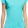 Adidas Women's Essentials Short Sleeve Crew Neck Golf Shirt Semi Mint Rush -Golf Apparel Shop unnamed file 6916