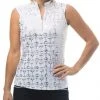 SanSoleil San Soleil Women's Solshine Sleeveless Print Golf Shirt Champagne White/rose 1 SanSoleil San Soleil Women's Solshine Sleeveless Print Golf Shirt Champagne White/rose -Golf Apparel Shop unnamed file 6932