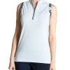 Sport Haley Women's Masie Sleeveless Print Golf Polo Blue Mist