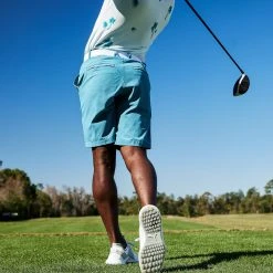 PUMA Men's Palmetto Seersucker Golf Polo Ocean Depths -Golf Apparel Shop unnamed file 7044