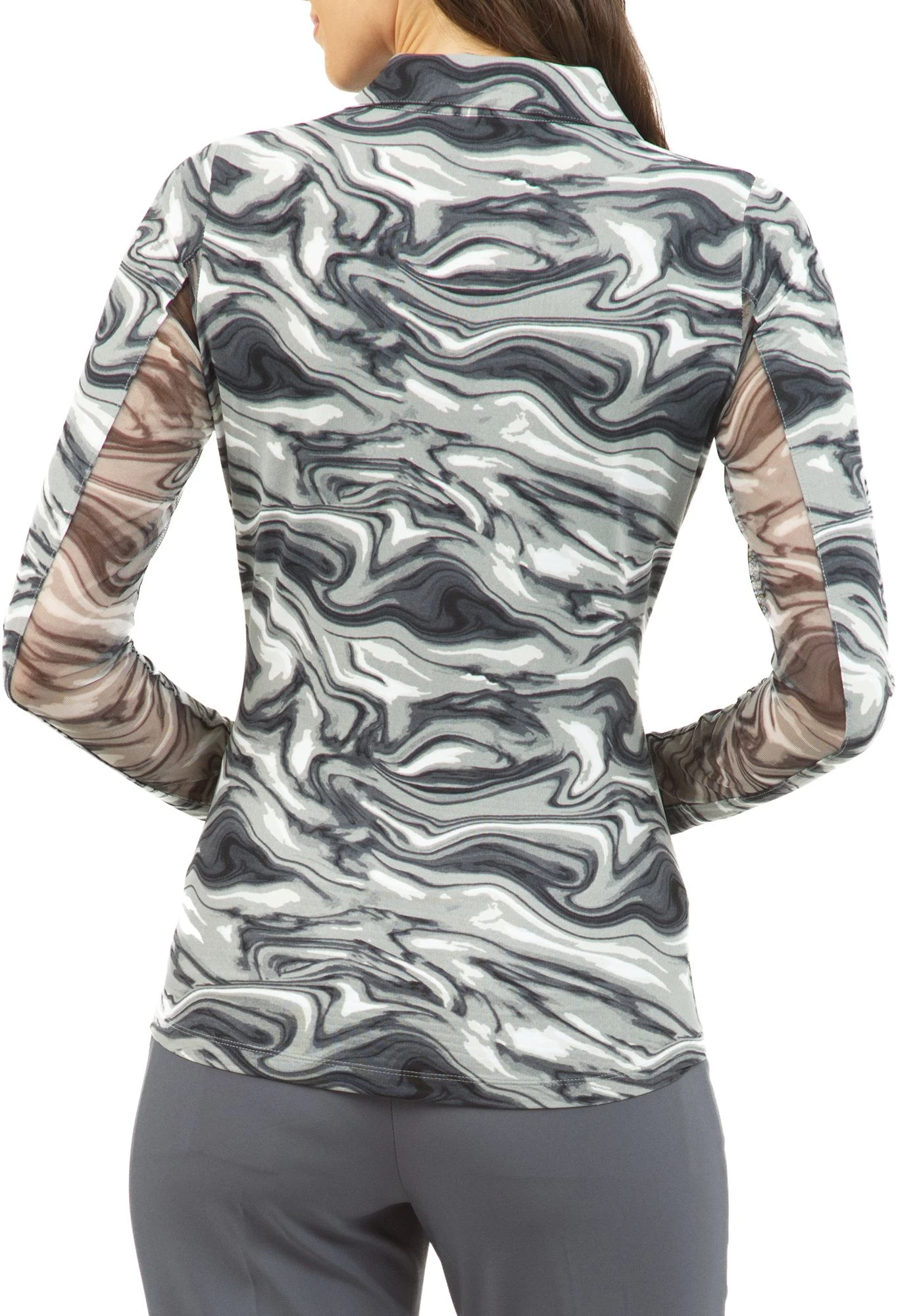 IBKUL Women's Devin Long Sleeve Golf Polo Devin Black 4 IBKUL Women's Devin Long Sleeve Golf Polo Devin Black - Image 2