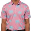 Waggle Men's Beach Bum Golf Polo Navy/pink -Golf Apparel Shop unnamed file 7055