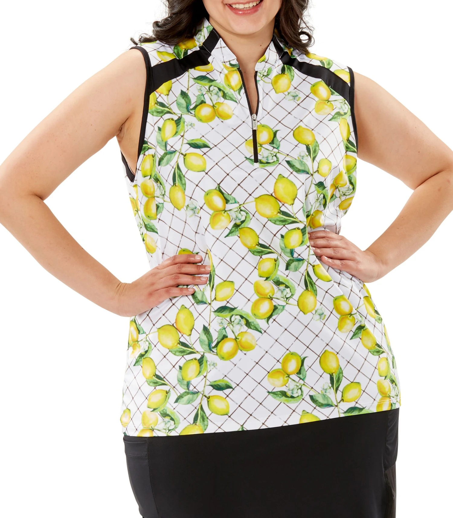 Nancy Lopez Golf Nancy Lopez Women's Tart Sleeveless Golf Polo White/multi 5 Nancy Lopez Golf Nancy Lopez Women's Tart Sleeveless Golf Polo White/multi - Image 3