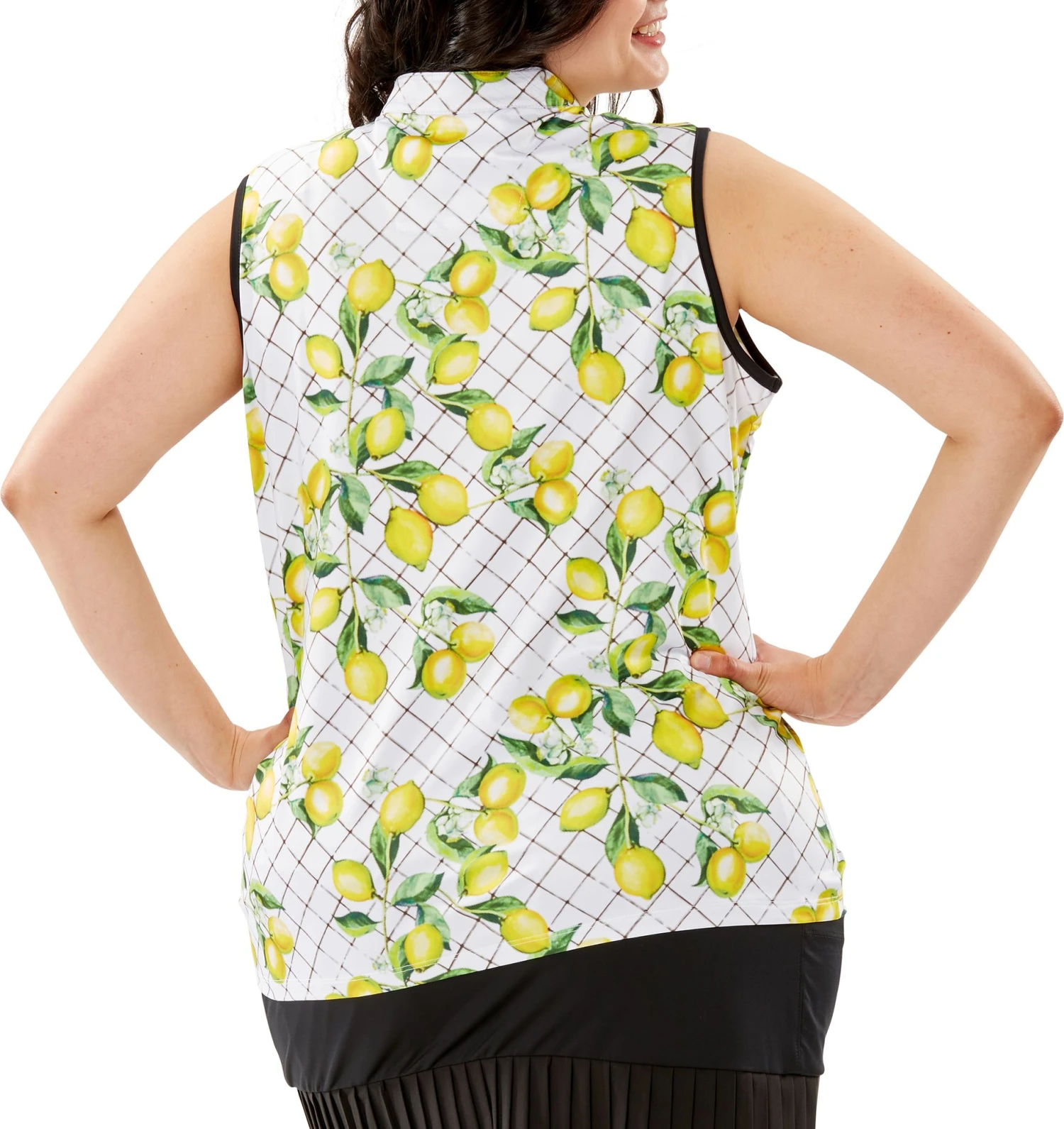 Nancy Lopez Golf Nancy Lopez Women's Tart Sleeveless Golf Polo White/multi 6 Nancy Lopez Golf Nancy Lopez Women's Tart Sleeveless Golf Polo White/multi - Image 4