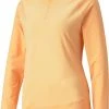 PUMA Women's Mesh 1/4 Zip Golf Pullover Salmon Buff -Golf Apparel Shop unnamed file 7171