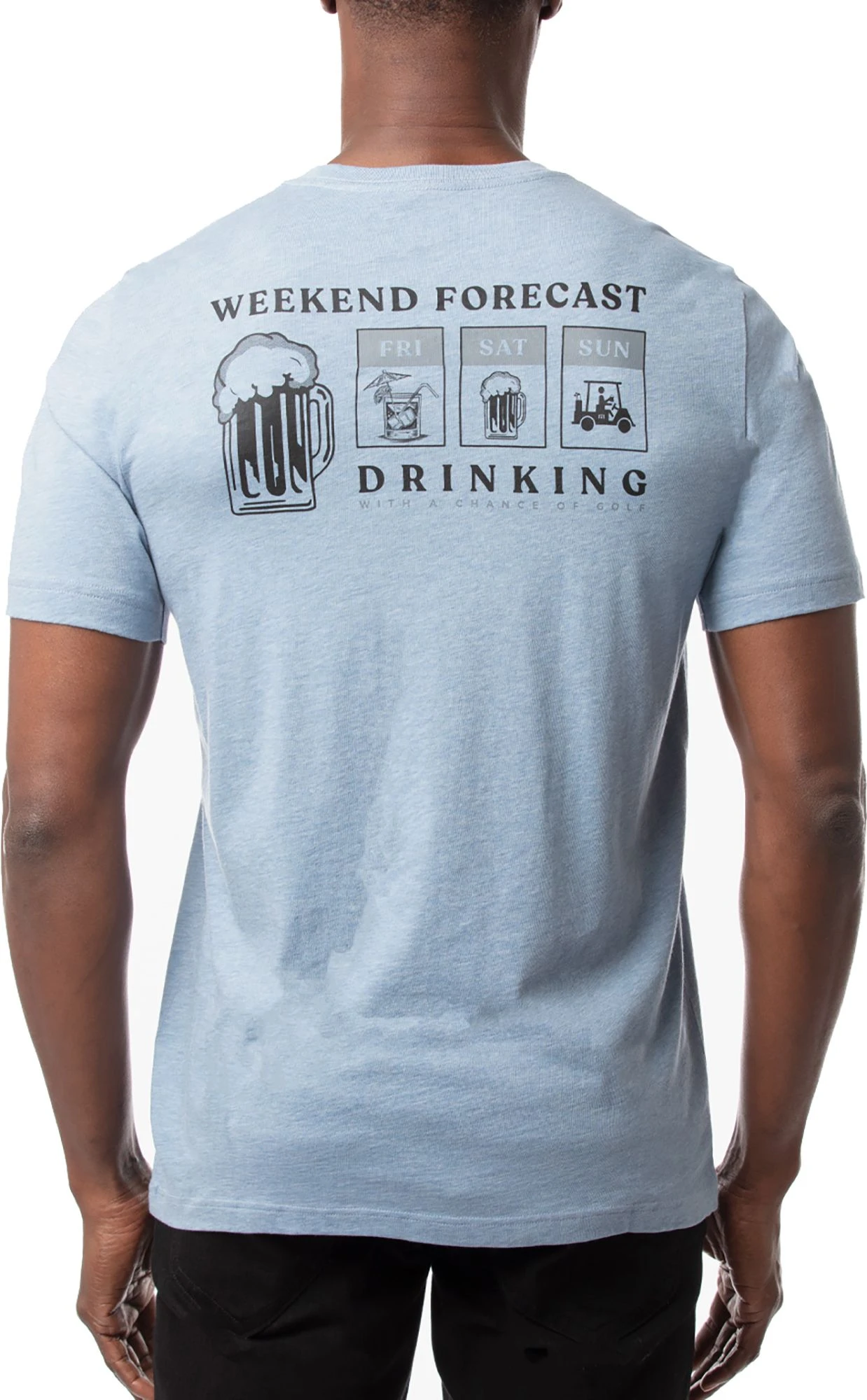 TravisMathew Men's Fall Tee Short Sleeve Golf T-Shirt Heather Copen Blue 4 TravisMathew Men's Fall Tee Short Sleeve Golf T-Shirt Heather Copen Blue - Image 2