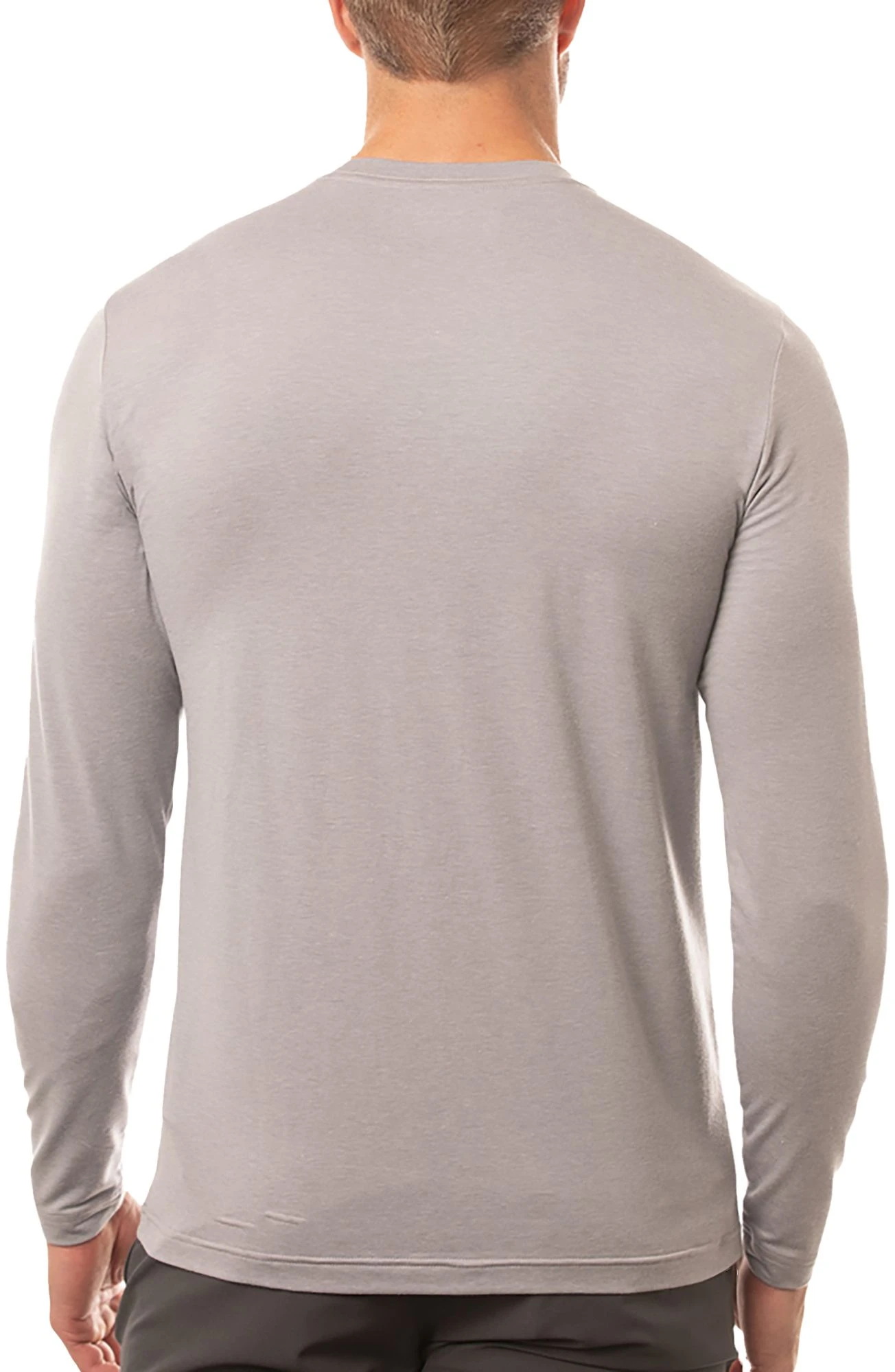 TravisMathew Men's Slow Motion Long Sleeve Golf T-Shirt Heather Sleet 4 TravisMathew Men's Slow Motion Long Sleeve Golf T-Shirt Heather Sleet - Image 2