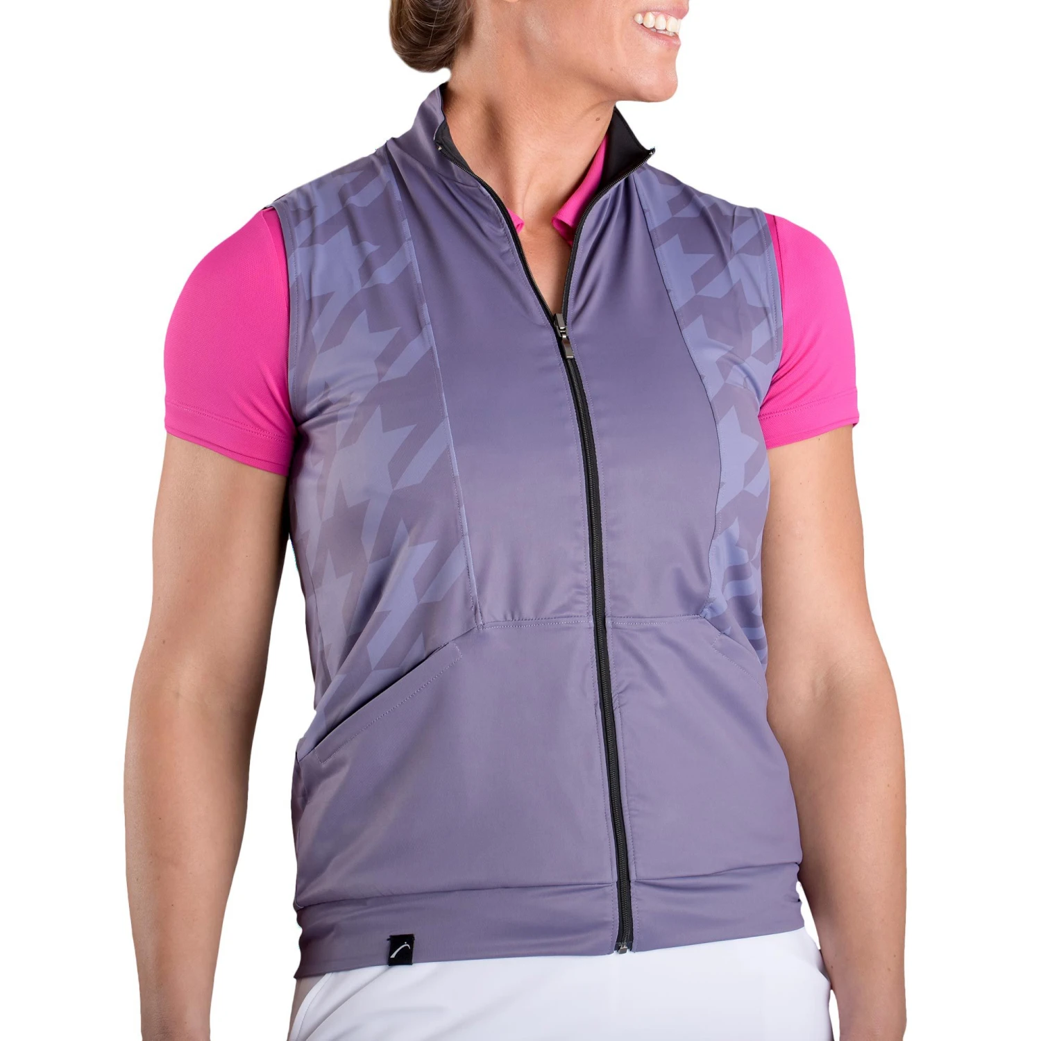 SwingDish Women's Florence Full Zip Golf Vest Purple 3 SwingDish Women's Florence Full Zip Golf Vest Purple